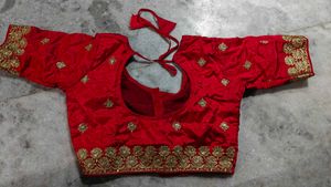 Red Embroidered Blouse