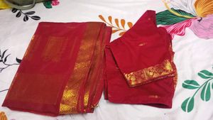 Red Saree With Blouse