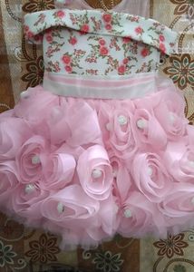 Adorable Pink Floral Baby Dress