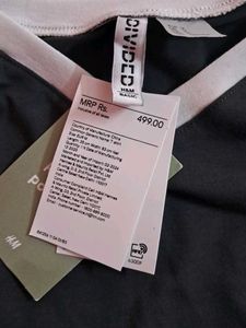 Cute Charcoal Crop Top - H&M