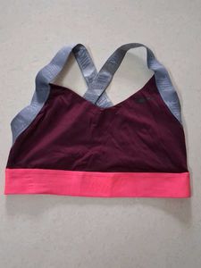 S Nike Sports Bra - Burgundy & Pink
