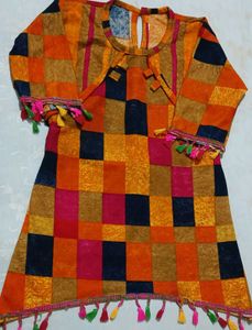 Colorful Patchwork Girls Kurta
