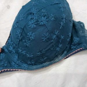 🥰 Teal Embroidered Bra