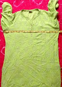 Light Green Chikankari शॉर्ट कुर्ती short Kurta