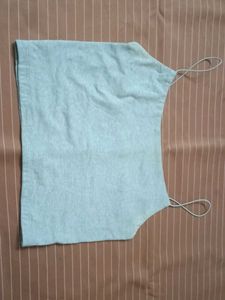 Grey Spaghetti Strap Crop Top for Women