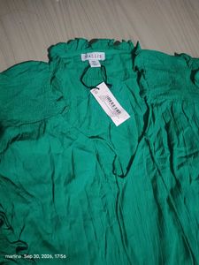 Emerald Green Flowy Midi Dress