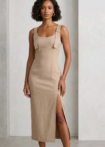 Stylish Buckle Strap Midi Dress Westside Nuon dres