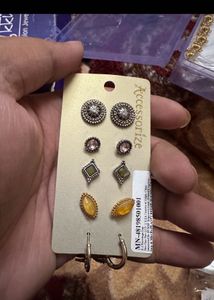 Charming Stud Earrings 5 Sets for Women sealed pac
