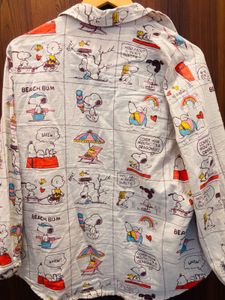 Snoopy Cartoon Print Shirt