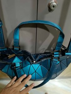 Geometric Blue Tote Bag
