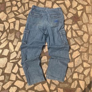 Blue Cargo baggy pants