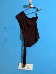Stylish Beige Cargo Skirt and brown top