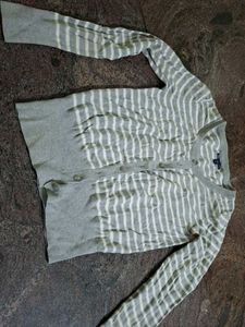 GAP Striped Knit Cardigan