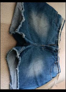 Distressed Denim Shorts
