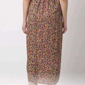 Floral Print Midi Skirt