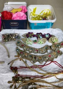 Hair Accessories Bundle With Pink Bag
