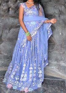 🪻Lavender Sequin&amp;Embroidered Lehenga Choli
