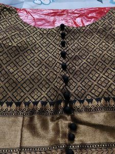 Black saree with blouse