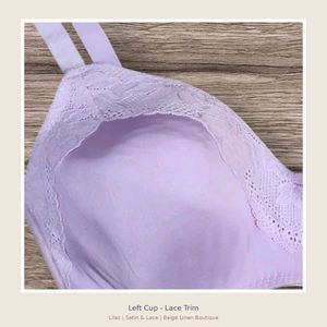 Comfortable Lavender Lace Bra