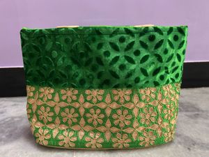 Designer Green Velvet Handbag