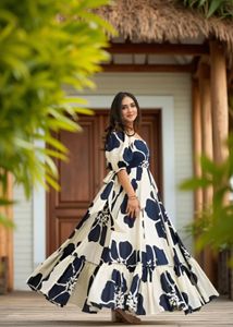 Chic Floral Print Maxi Dress