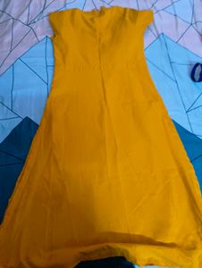 Yellow Kurta Set with Floral Embroidery