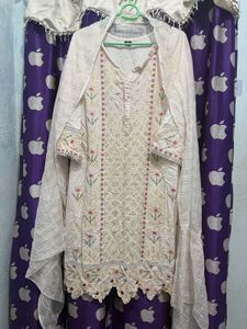 Elegant Embroidered Kurta Set with Dupatta