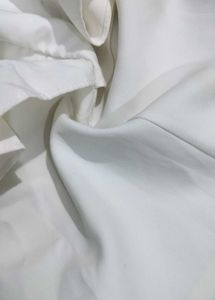 White Ruffle Off Shoulder Top | Poly Crepe | Party