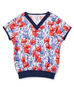 Floral Print V-Neck Top (New)