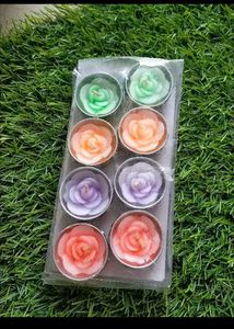 Rose Tea Light Candles - 8 Pack