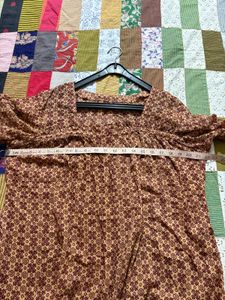 Vintage Brown Floral Print top
