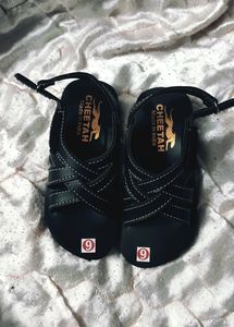 Black toe Open Velcro Closure Unisex Sandals