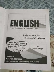 English for General Competitions Book