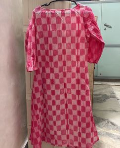 Indie Picks-Pink Checked Kurta