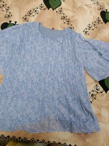Beautiful Blue Crush Fabric Crop Top In Xl Size