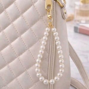 Elegant Pearl Bag and phone Charm