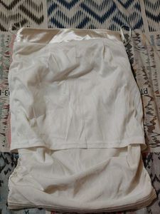 Satin Ruched pencil skirt