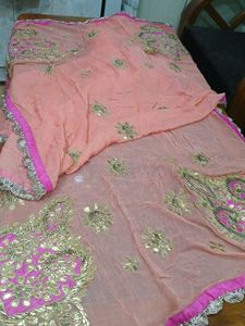 Peach &amp; Pink Embroidered Kurti