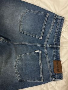Freakins- Stylish Blue Denim Wide-Leg Jeans