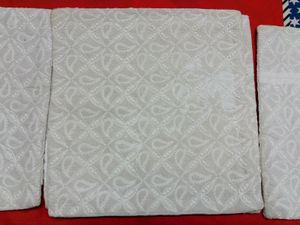 Cushion Cover White Thread Work