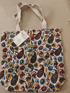 Boho Paisley Print Tote Bag