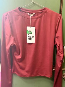 Maroon High neck tshirt