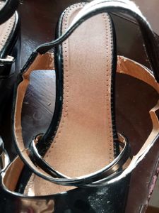 Black Strappy Wedge Heels