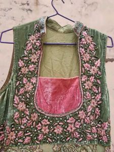 Green Embroidered Ethnic Gown