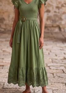 Olive green tiered dress Brand: LOV by Westside