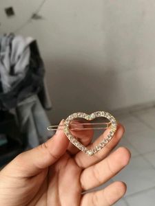 Sparkling Heart Hair Clip