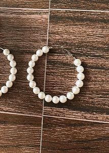 Elegant Pearl Hoop Earrings