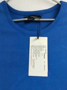 Women's Elegant Blue 3/4 Sleeve Top