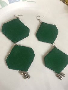 Unique Fabric Dangle Earrings