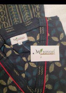 Stylish Blue Printed Kurta Set